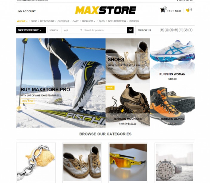 MaxStore тема для веб-сайтов электронной коммерции