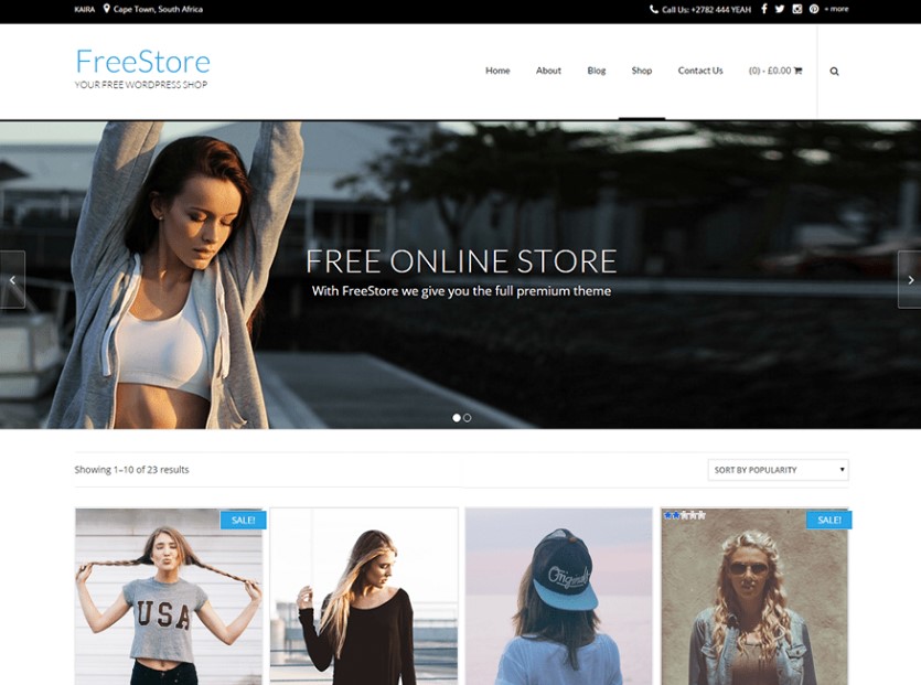 FreeStore адаптивная тема WordPress для WooCommerce