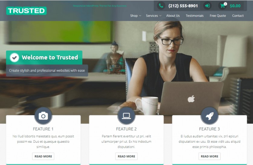 Trusted тема WordPress для сайта электронной коммерции