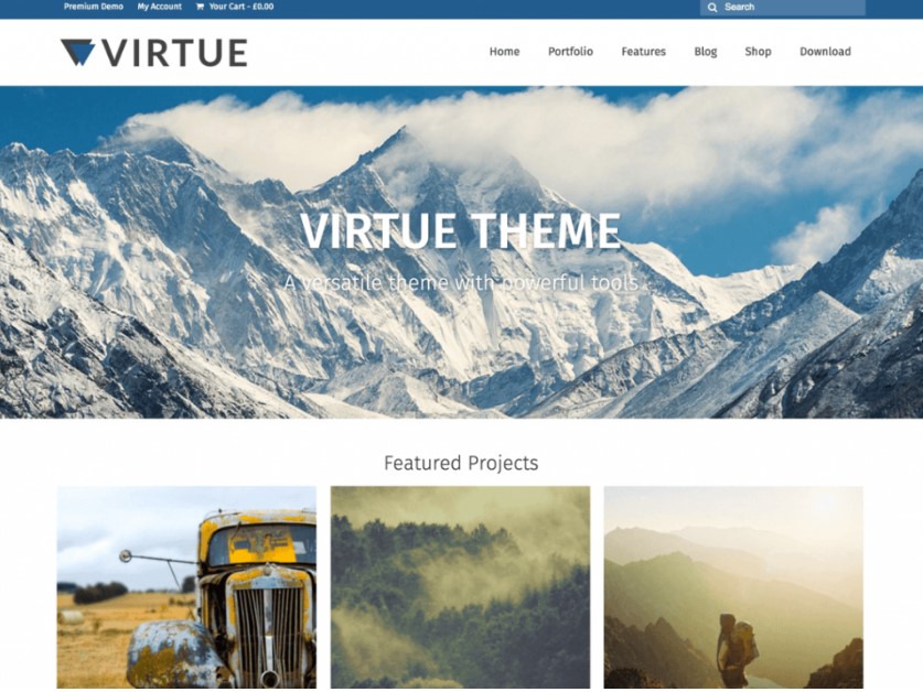Virtue тема WordPress для WooCommerce