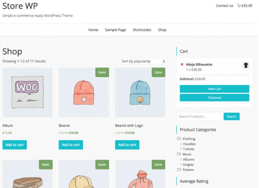 Store WP тема для онлайн магазина