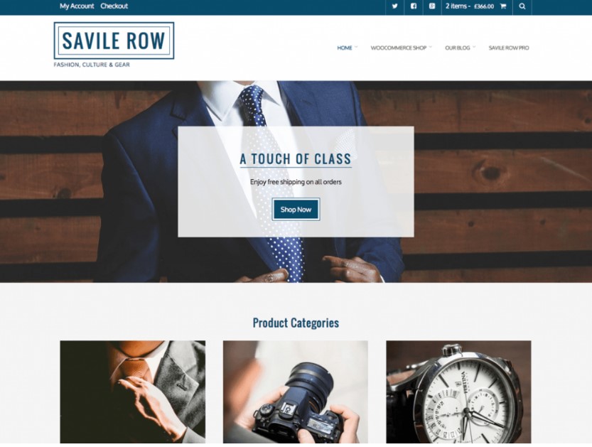 Savile Row тема для бизнеса