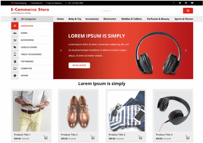 VW E-Commerce шаблон WP для электронной коммерции