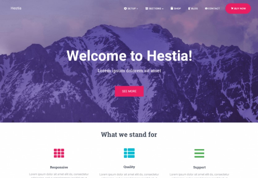 Hestia тема WordPress для WooCommerce