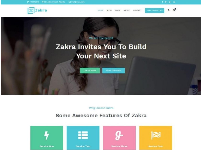 Zakra тема для WooCommerce