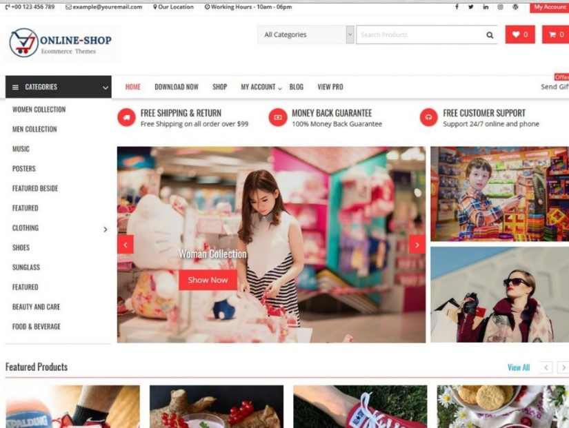Online Shop тема для онлайн магазина