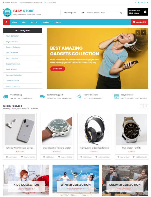 Easy Store шаблон для легкого старта магазина в онлайне
