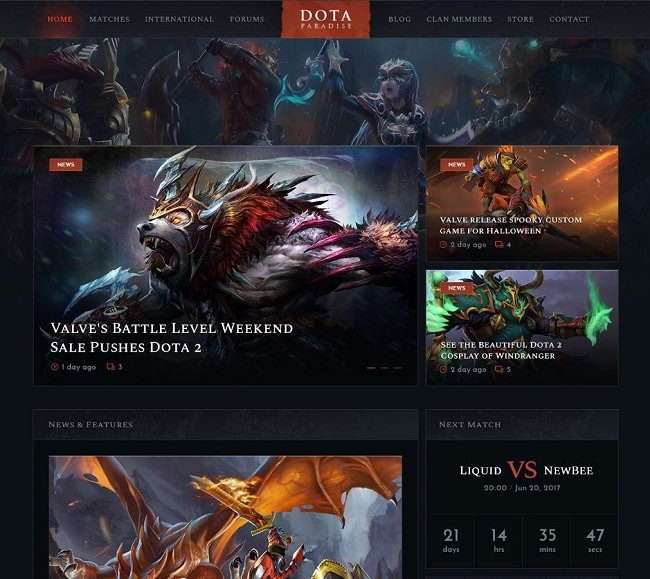 Ludos Paradise | WordPress шаблон для геймеров