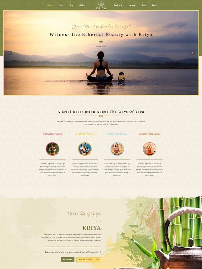Kriya шаблон WordPress