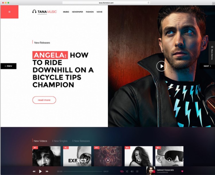 Tana музыкальная тема WordPress