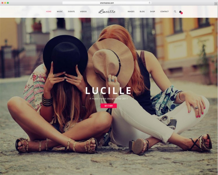 Lucille тема для сайтов художников или музыкантов