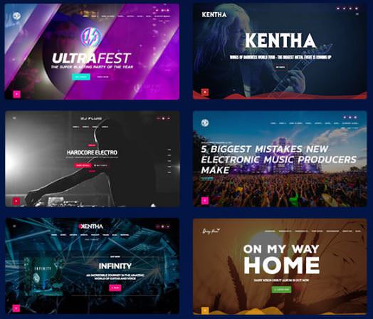 Kentha тема WordPress для музыкального сайта 2020