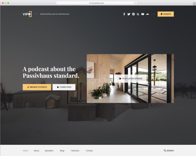 Vipo тема для подкастов WordPress