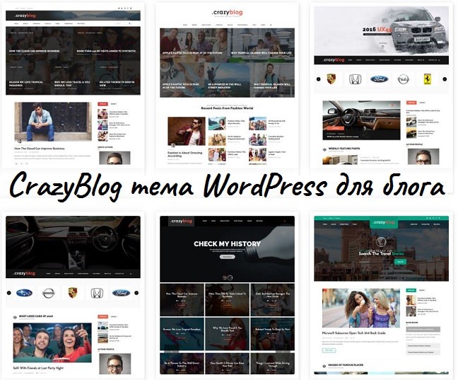 CrazyBlog тема WordPress блога или журнала для AdSense 2020