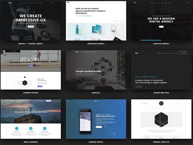 Folie тема WordPress для сайта портфолио или агентства
