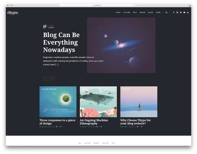 тема WordPress для личного блога