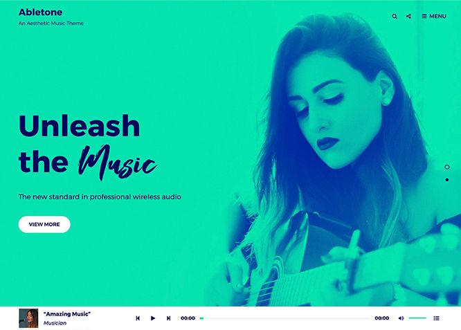 Abletone - это универсальная музыкальная тема WordPress