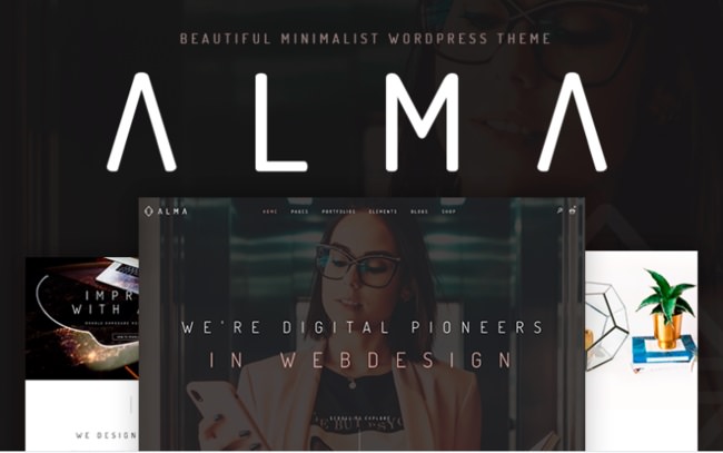 Alma - минималистическая тема Вордпресс
