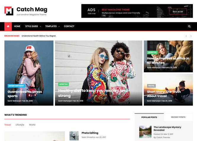 atch Mag - это адаптивная и визуально привлекательная тема WordPress для журналов