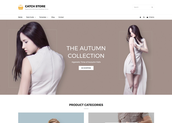 Catch Store - это простая, но надежная бесплатная тема WordPress для электронной коммерции