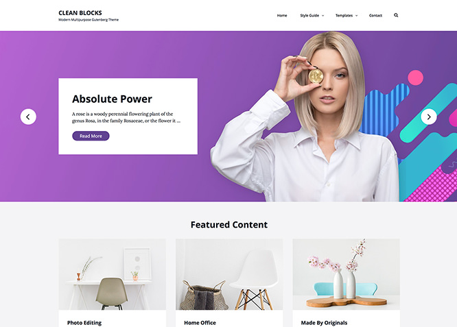 Clean Blocks - это простая и сложная бесплатная тема WordPress