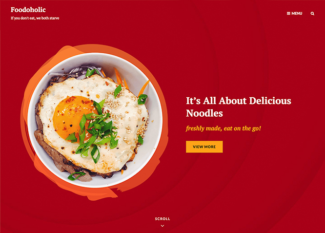 Foodoholic - это простая и эстетичная тема WordPress для ресторанов