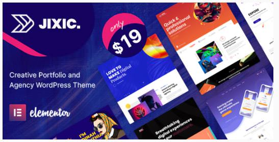 Jixic - тема WordPress для творческого портфолио и агентств 2020