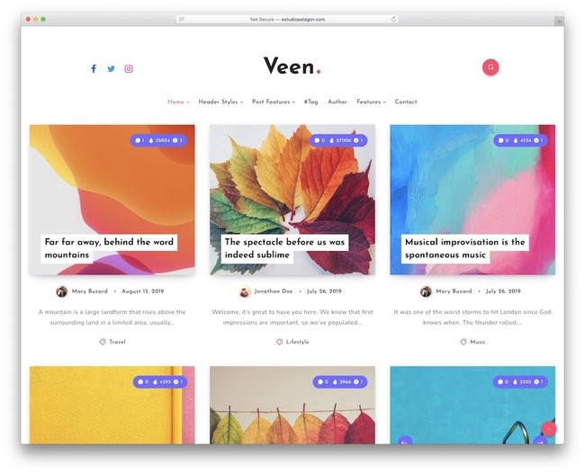 тема veen amp