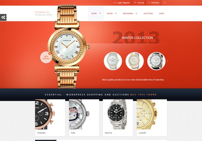 Essential тема аукциона WordPress