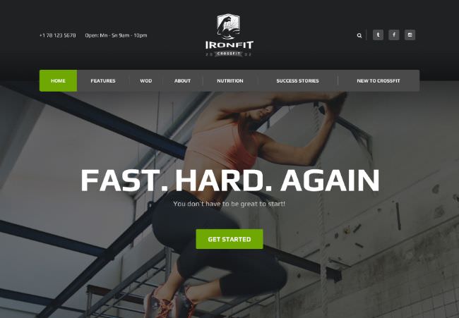 Ironfit | WordPress шаблон для фитнес-клуба, магазина спортивного питания