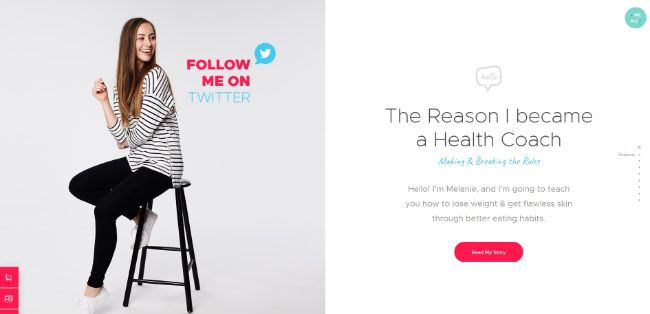 Health Coach Blog & Lifestyle Magazine | WordPress шаблон сайта мотивационного коуча