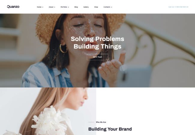 Quanzo | WordPress шаблон для персонального портфолио