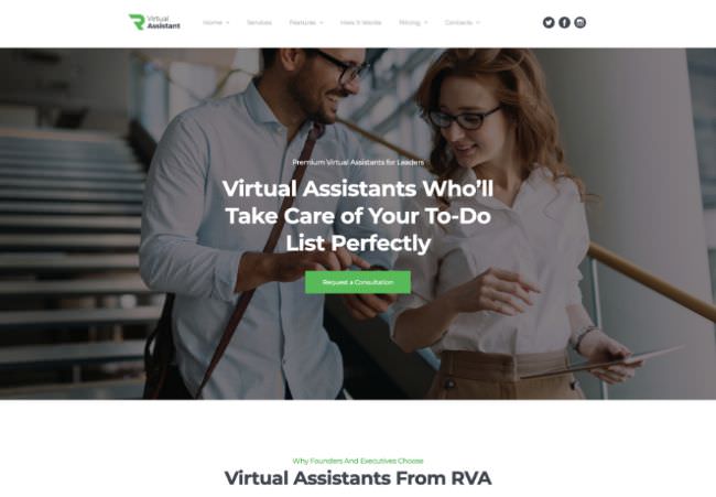 Revirta | WordPress шаблон для персонального и виртуального ассистента