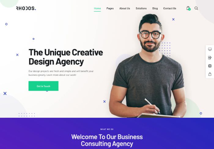 Rhodos | WordPress шаблон для креативного и бизнес портфолио