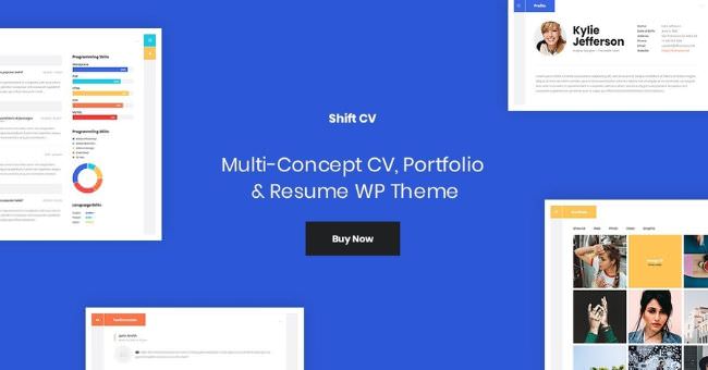 ShiftCV | WordPress шаблон для сайта-визитки и персонального портфолио