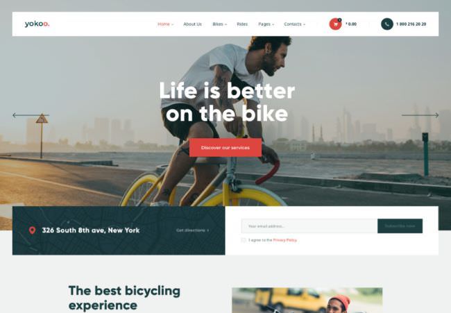 Yokoo | WordPress шаблон для велопроката и магазина велосипедов