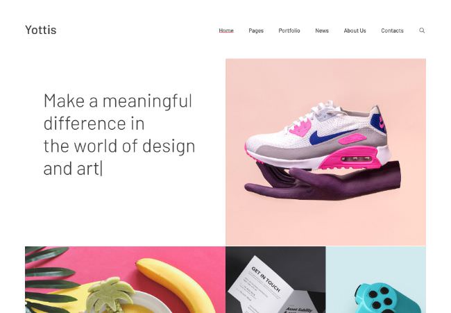 Yottis | WordPress шаблон для креативного портфолио и сайта-визитки