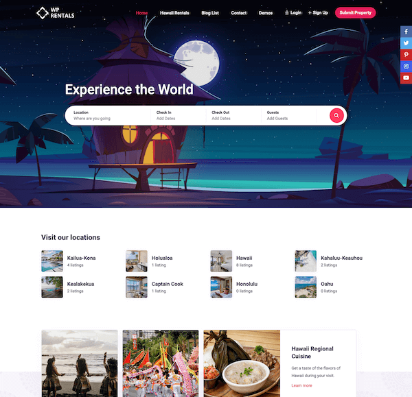 WP Rentals — шаблон WordPress