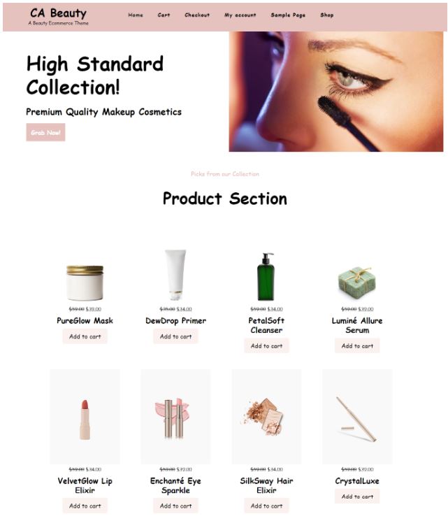 Тема CA Beauty Ecommerce