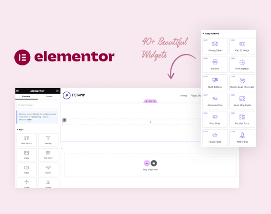 40+ продвинутых виджетов Elementor