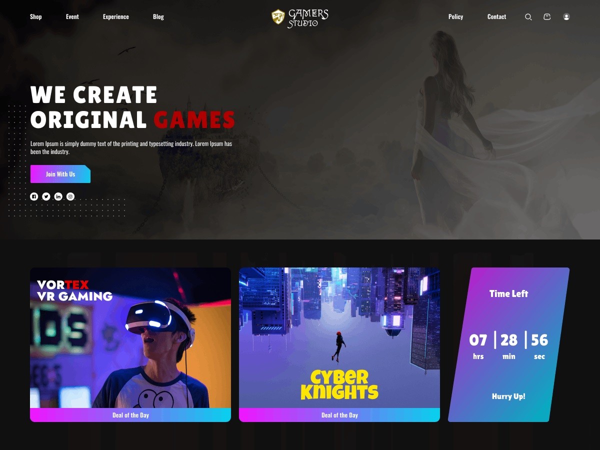 Шаблон Gamers Studio