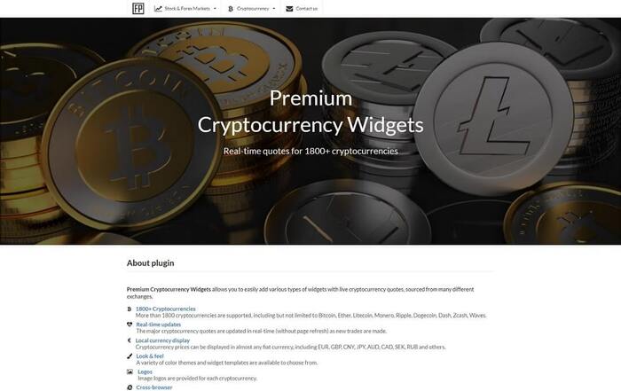Premium Cryptocurrency Widgets For WordPress
