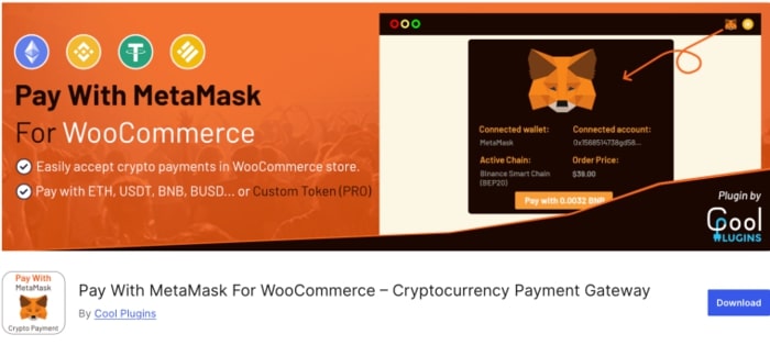 Pay With MetaMask For WooCommerce