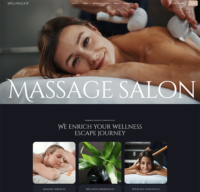 wellness joy massage salondark