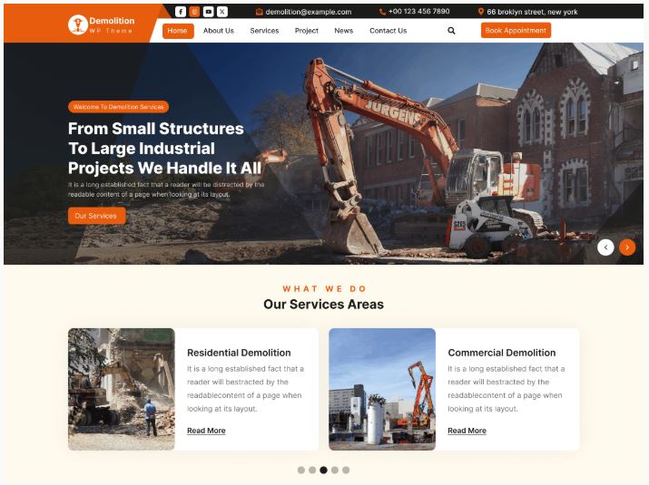 Demolition Contractor тема WP