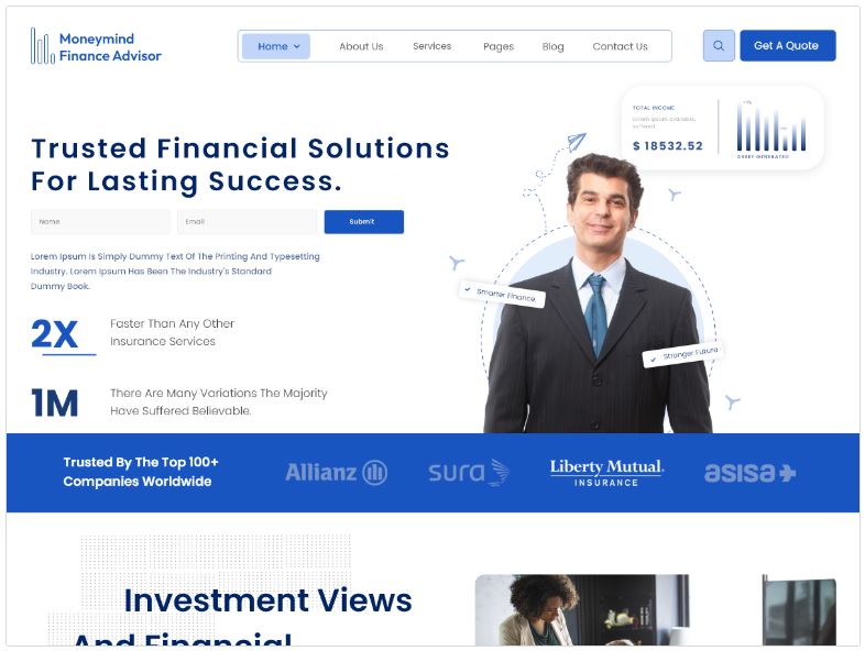 Moneymind - бесплатный шаблон для налогового консультанта