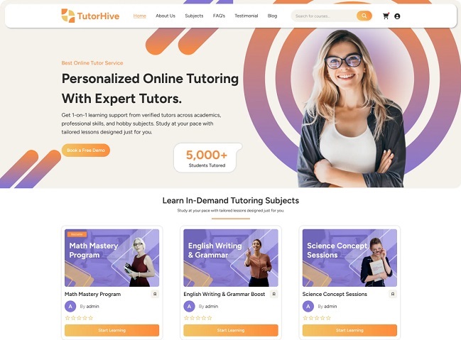 Personal Tutor - WordPress тема